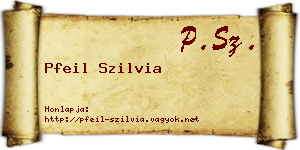 Pfeil Szilvia névjegykártya